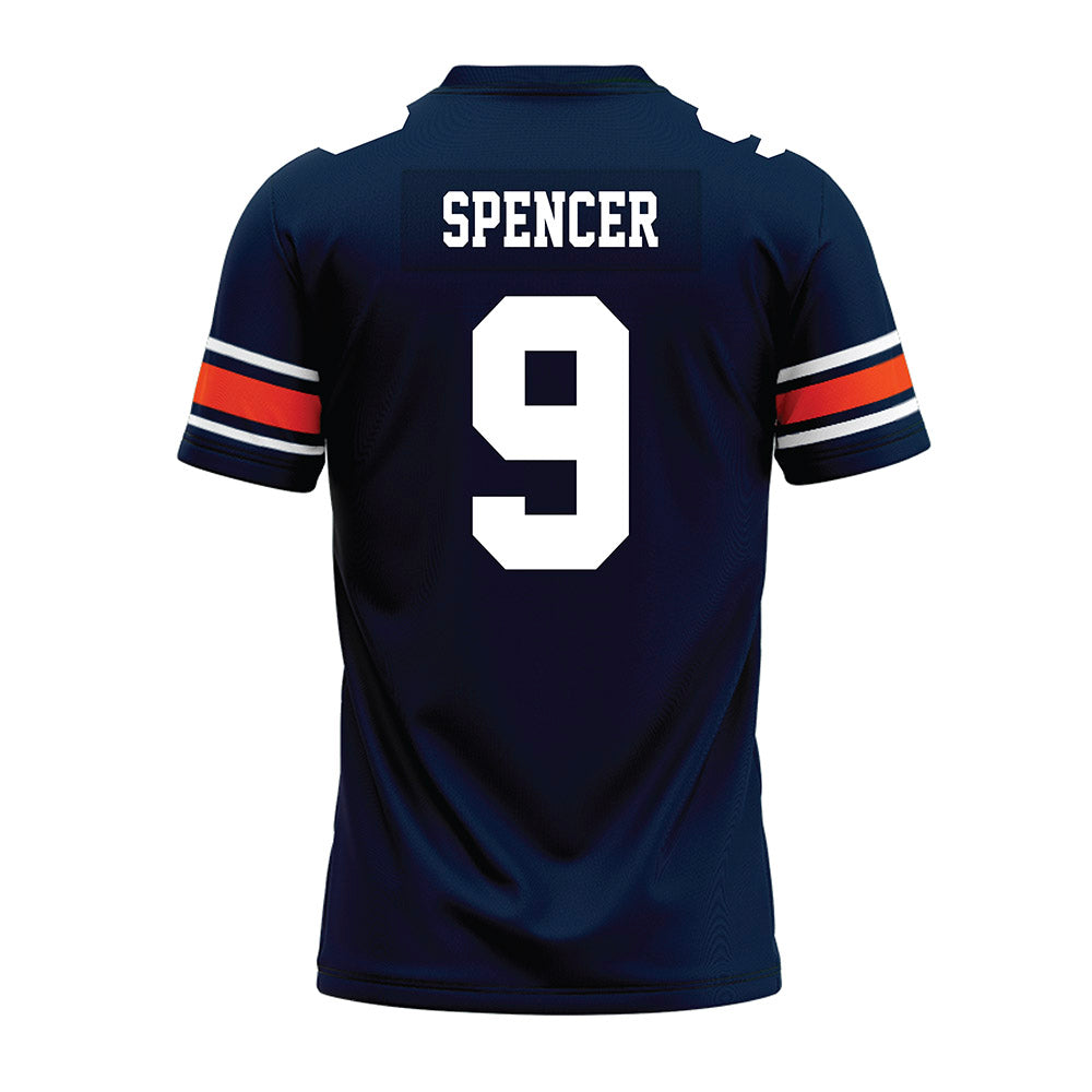 Auburn - NCAA Football : Deshawn Spencer - Navy Premium Football Jersey-1