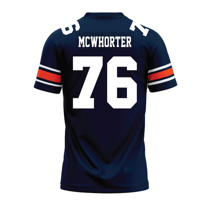 Auburn - NCAA Football : Bear McWhorter - Navy Premium Football Jersey-1