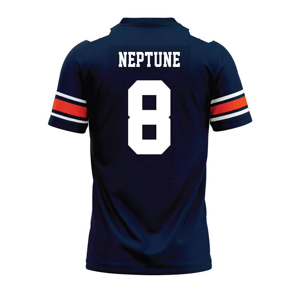 Auburn - NCAA Football : Christian Neptune - Navy Premium Football Jersey-1