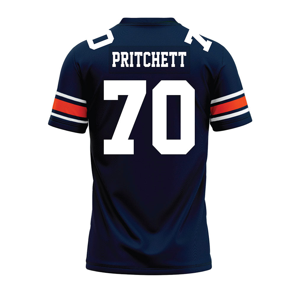 Auburn - NCAA Football : Parker Pritchett - Navy Premium Football Jersey-1