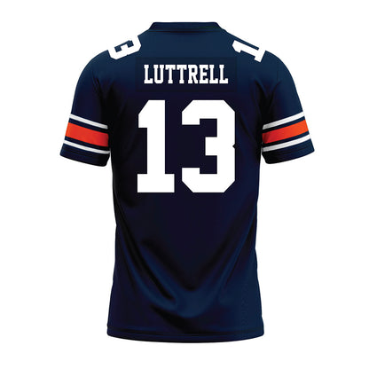 Auburn - NCAA Football : Jack Luttrell - Navy Premium Football Jersey-1