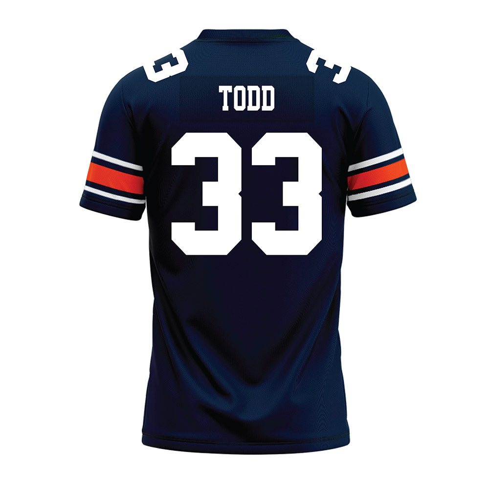 Auburn - NCAA Football : Kamari Todd - Navy Premium Football Jersey-1