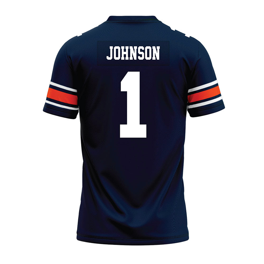 Auburn - NCAA Football : Donovan Johnson - Navy Premium Football Jersey-1