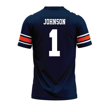 Auburn - NCAA Football : Donovan Johnson - Navy Premium Football Jersey-1