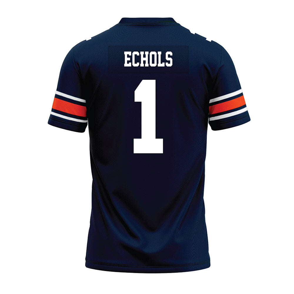 Auburn - NCAA Football : Jonathan Echols - Navy Premium Football Jersey-1