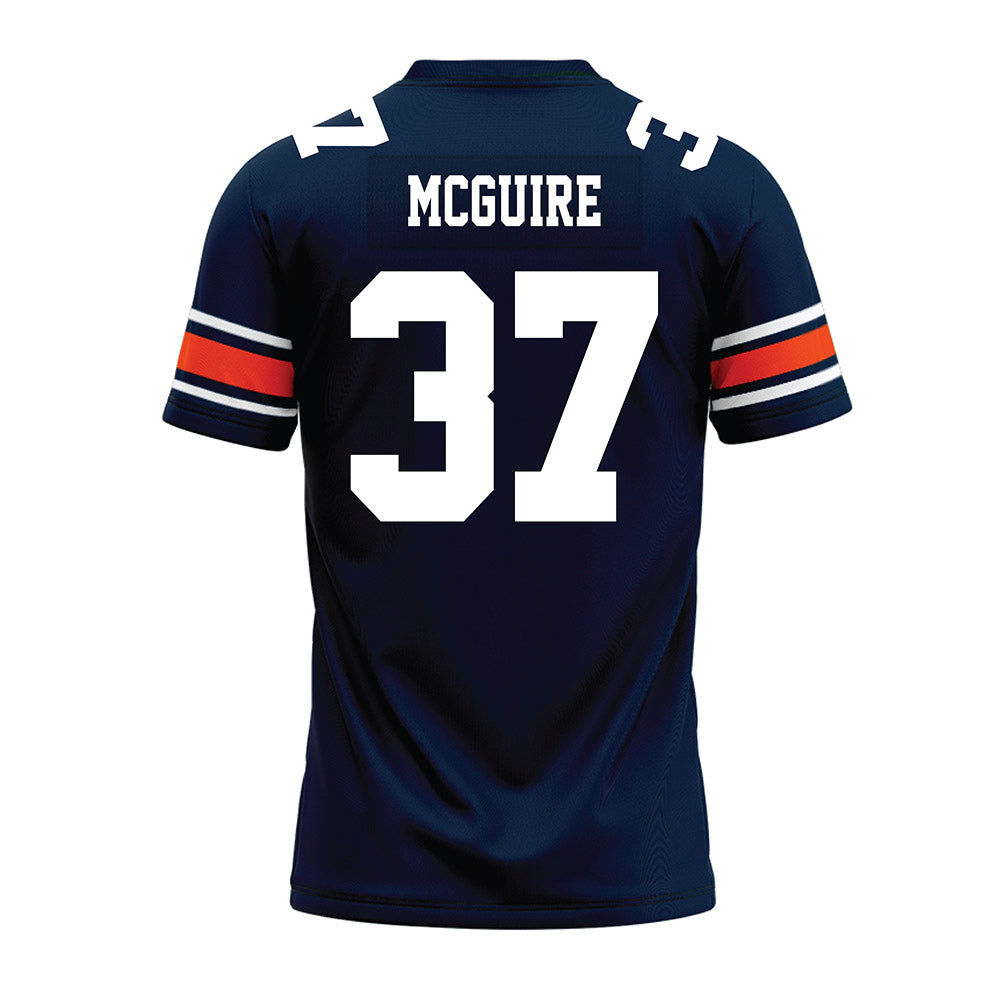 Auburn - NCAA Football : John McGuire - Navy Premium Football Jersey-1