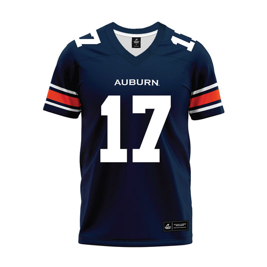Auburn - NCAA Football : Byrum Brown - Navy Premium Football Jersey-0