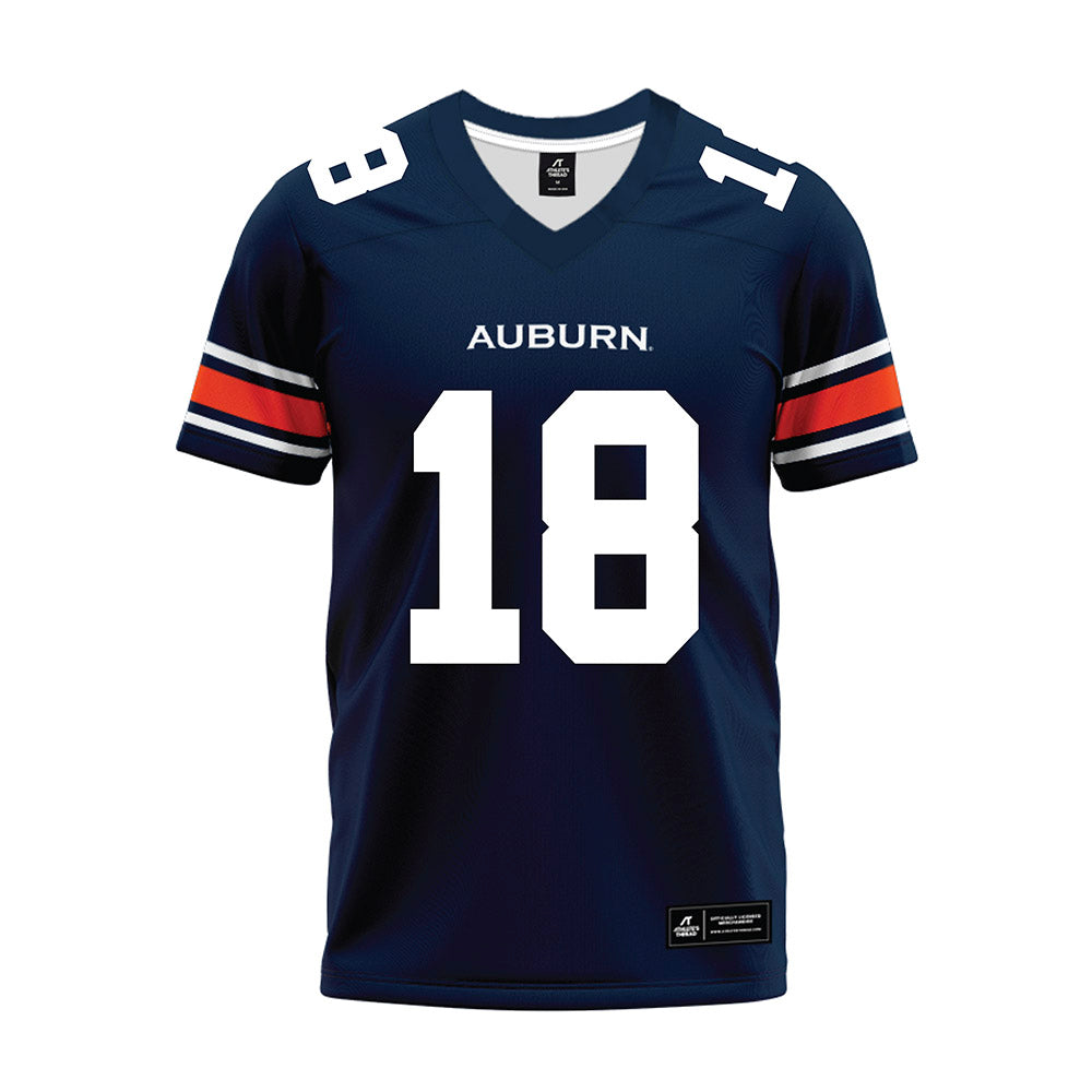 Auburn - NCAA Football : Sam Turner - Navy Premium Football Jersey-0
