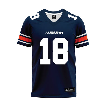 Auburn - NCAA Football : Sam Turner - Navy Premium Football Jersey-0