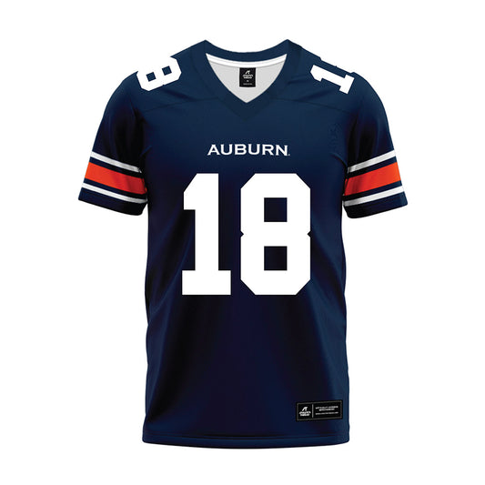 Auburn - NCAA Football : Sam Turner - Navy Premium Football Jersey-0