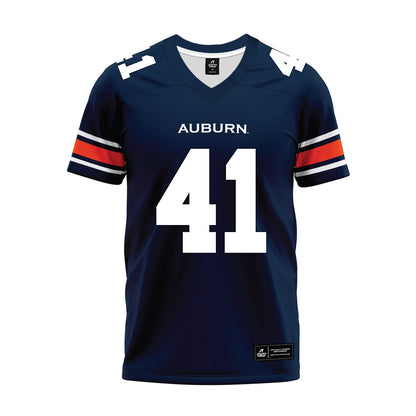 Auburn - NCAA Football : Connor Gibbs - Navy Premium Football Jersey-0