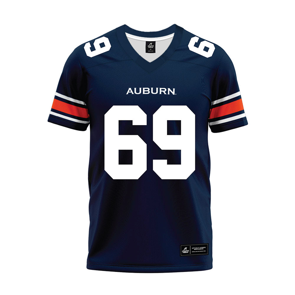 Auburn - NCAA Football : Jacob Strand - Navy Premium Football Jersey-0