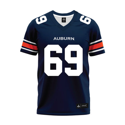 Auburn - NCAA Football : Jacob Strand - Navy Premium Football Jersey-0