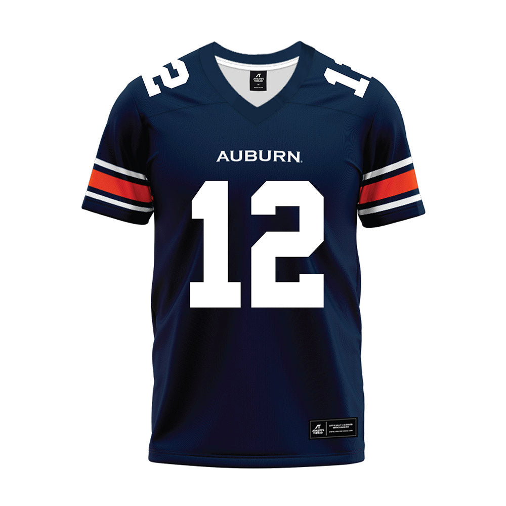 Auburn - NCAA Football : Blake Woodby - Navy Premium Football Jersey-0