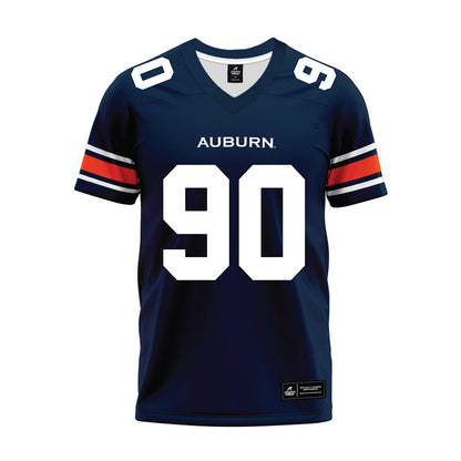 Auburn - NCAA Football : Nathan Johnson - Navy Premium Football Jersey-0