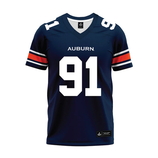 Auburn - NCAA Football : Tavian Branch - Navy Premium Football Jersey-0