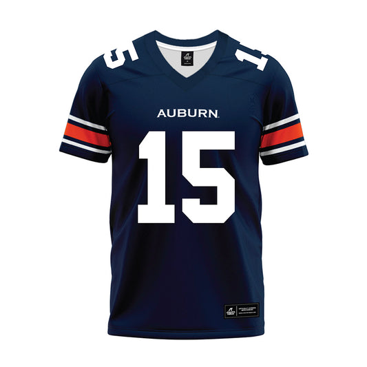 Auburn - NCAA Football : Brian Williams Jr. - Navy Premium Football Jersey-0