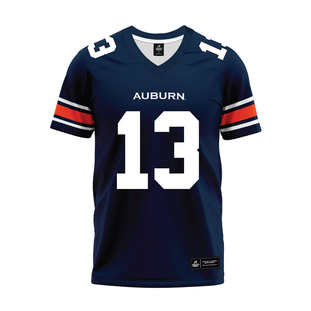 Auburn - NCAA Football : Jack Luttrell - Navy Premium Football Jersey-0