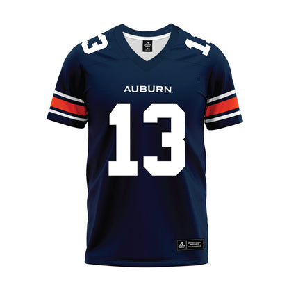 Auburn - NCAA Football : Jack Luttrell - Navy Premium Football Jersey-0
