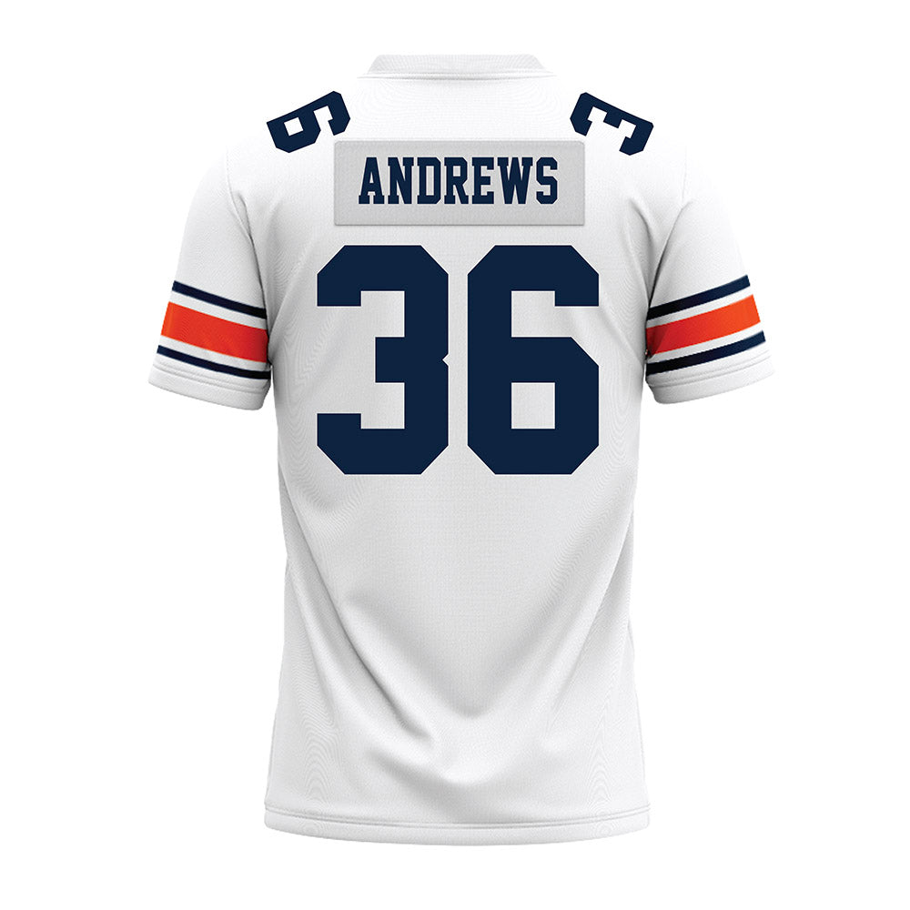 Auburn - NCAA Football : Stuart Andrews - White Premium Football Jersey-1
