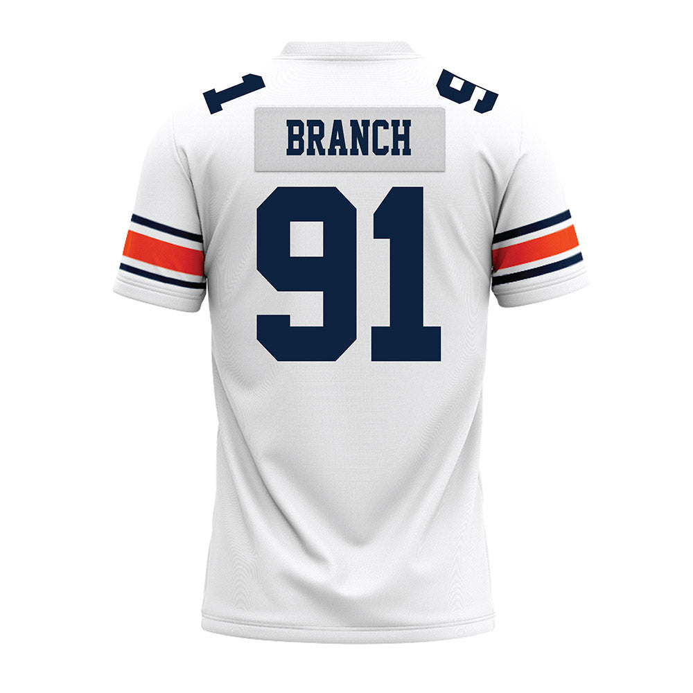 Auburn - NCAA Football : Tavian Branch - White Premium Football Jersey-1