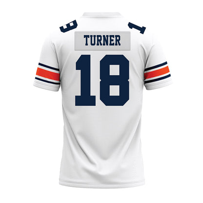 Auburn - NCAA Football : Sam Turner - White Premium Football Jersey-1