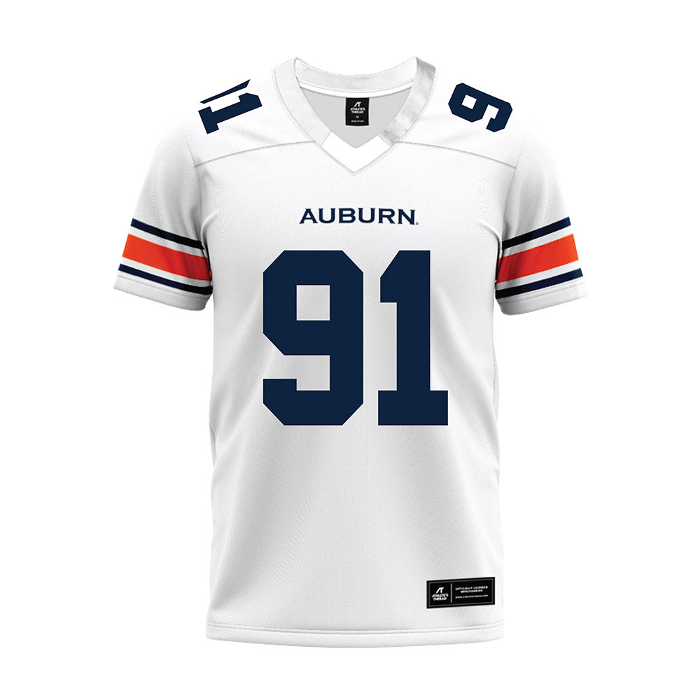 Auburn - NCAA Football : Tavian Branch - White Premium Football Jersey-0