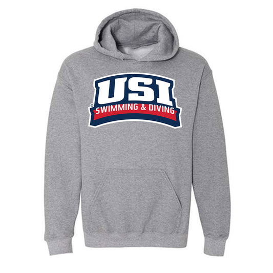 USI - NCAA Men's Swimming & Diving : Nathan Deputy - Classic Shersey Hooded Sweatshirt-0