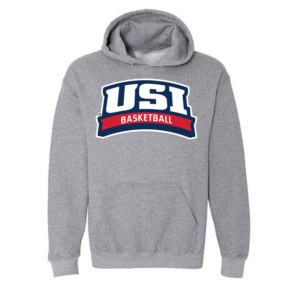 USI - NCAA Men's Basketball : Ben Ezeagu - Classic Shersey Hooded Sweatshirt-0