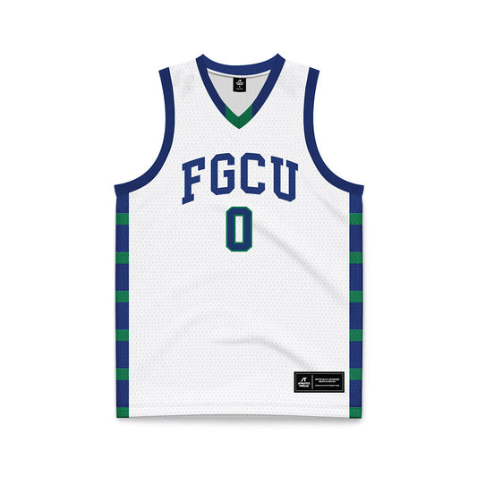 FGCU - NCAA Men's Basketball : Dakota Rivers - White Basketball Jersey-0