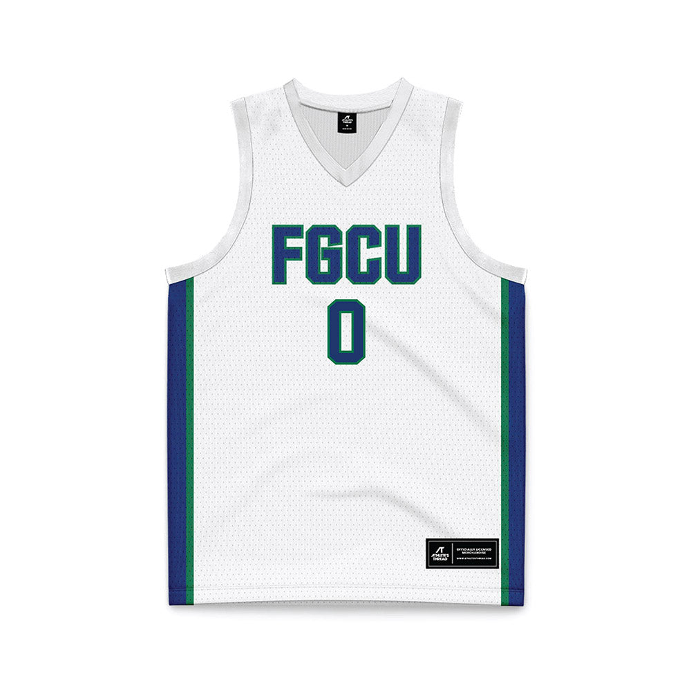 FGCU - NCAA Women's Basketball : Anasia Staton - White Basketball Jersey-0