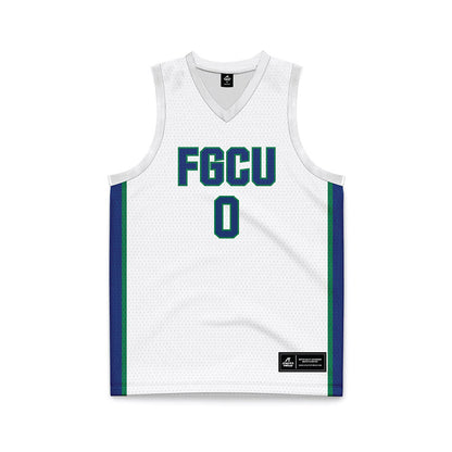 FGCU - NCAA Women's Basketball : Anasia Staton - White Basketball Jersey-0