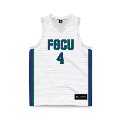FGCU - NCAA Women's Basketball : Karina Gordon - White Basketball Jersey-0