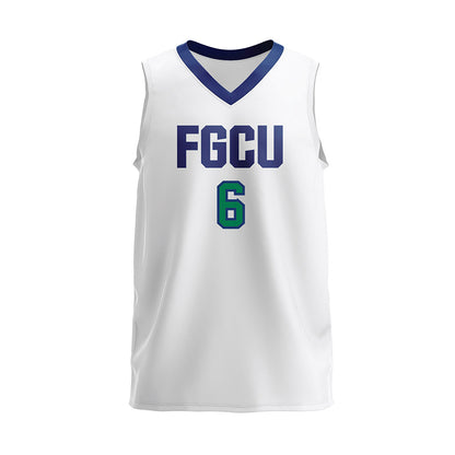 FGCU - NCAA Women's Volleyball : Eliska Vytiskova - White Volleyball Jersey-1