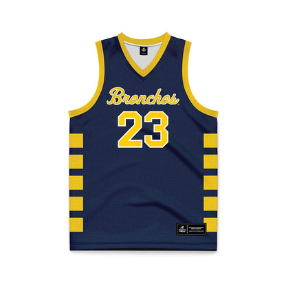 UCO - NCAA Men's Basketball : Brady Hancuff - Blue Basketball Jersey-0