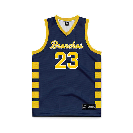 UCO - NCAA Men's Basketball : Brady Hancuff - Blue Basketball Jersey-0