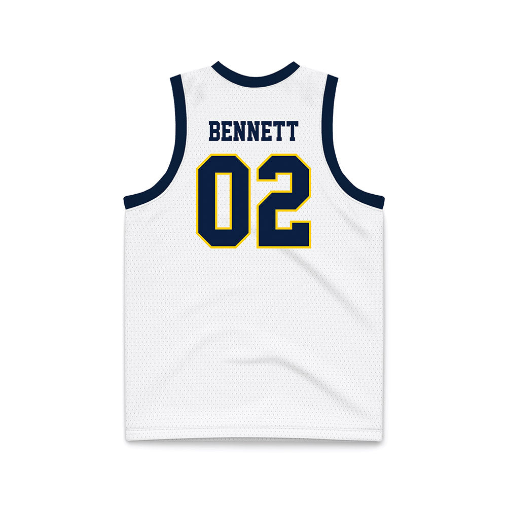 UCO - NCAA Women's Basketball : Jerney Bennett - White Basketball Jersey-1