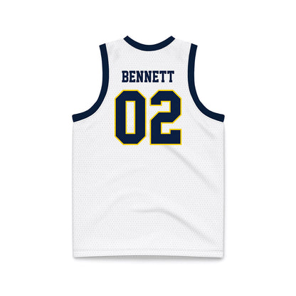 UCO - NCAA Women's Basketball : Jerney Bennett - White Basketball Jersey-1