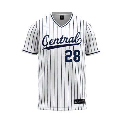 UCO - NCAA Softball : Carleigh Kinnaird - White Baseball Jersey-0