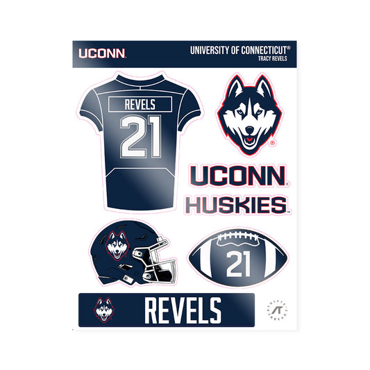 UConn - NCAA Football : Tracy Revels - Sticker Sheet-0