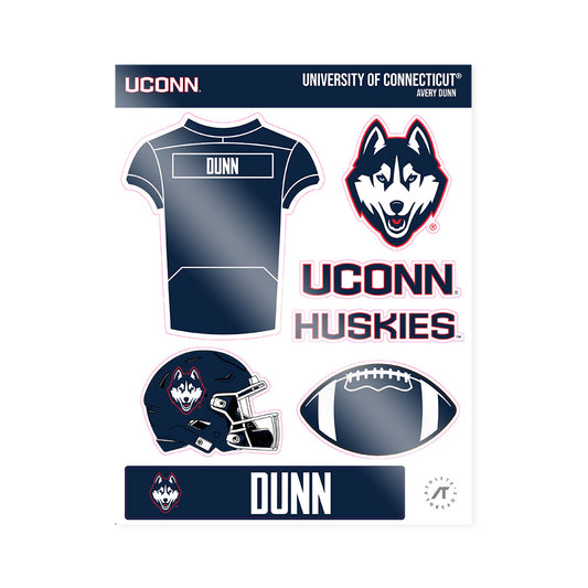 UConn - NCAA Football : Avery Dunn - Sticker Sheet-0