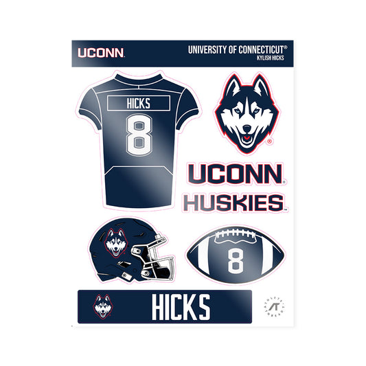 UConn - NCAA Football : Kylish Hicks - Sticker Sheet-0