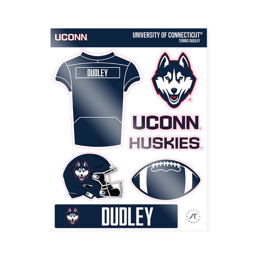 UConn - NCAA Football : Terris Dudley - Sticker Sheet-0