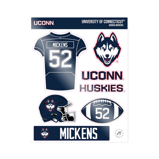 UConn - NCAA Football : Joshua Mickens - Sticker Sheet-0