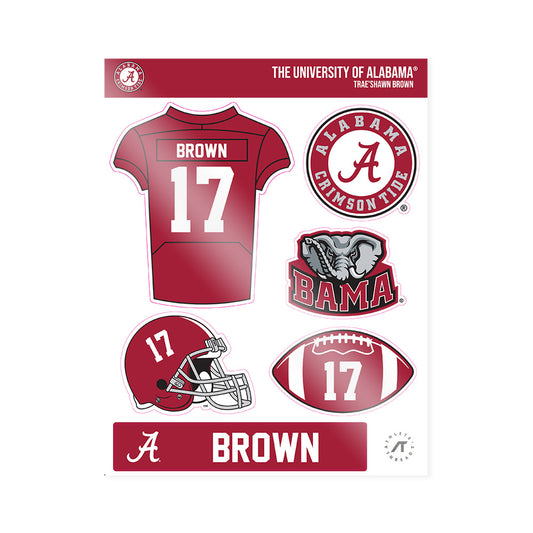 Alabama - NCAA Football : Trae'shawn Brown - Sticker Sheet-0