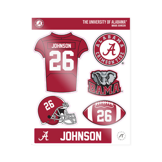 Alabama - NCAA Football : Mhari Johnson - Sticker Sheet-0