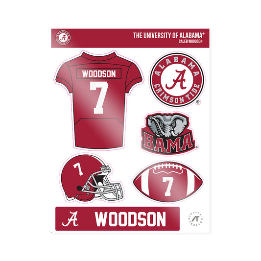 Alabama - NCAA Football : Caleb Woodson - Sticker Sheet-0