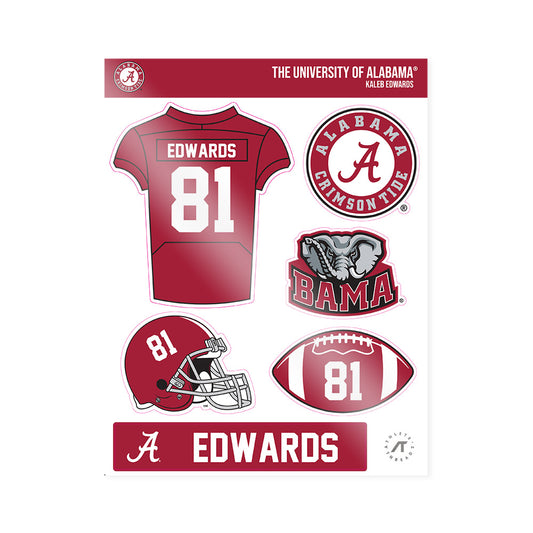 Alabama - NCAA Football : Kaleb Edwards - Sticker Sheet-0