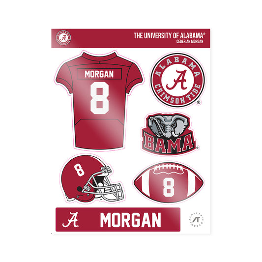 Alabama - NCAA Football : Cederian Morgan - Sticker Sheet-0