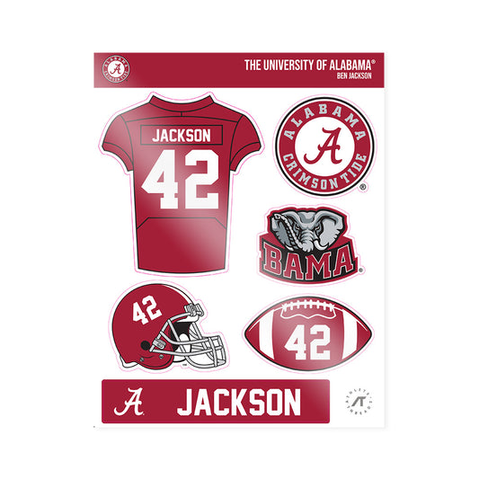 Alabama - NCAA Football : Ben Jackson - Sticker Sheet-0